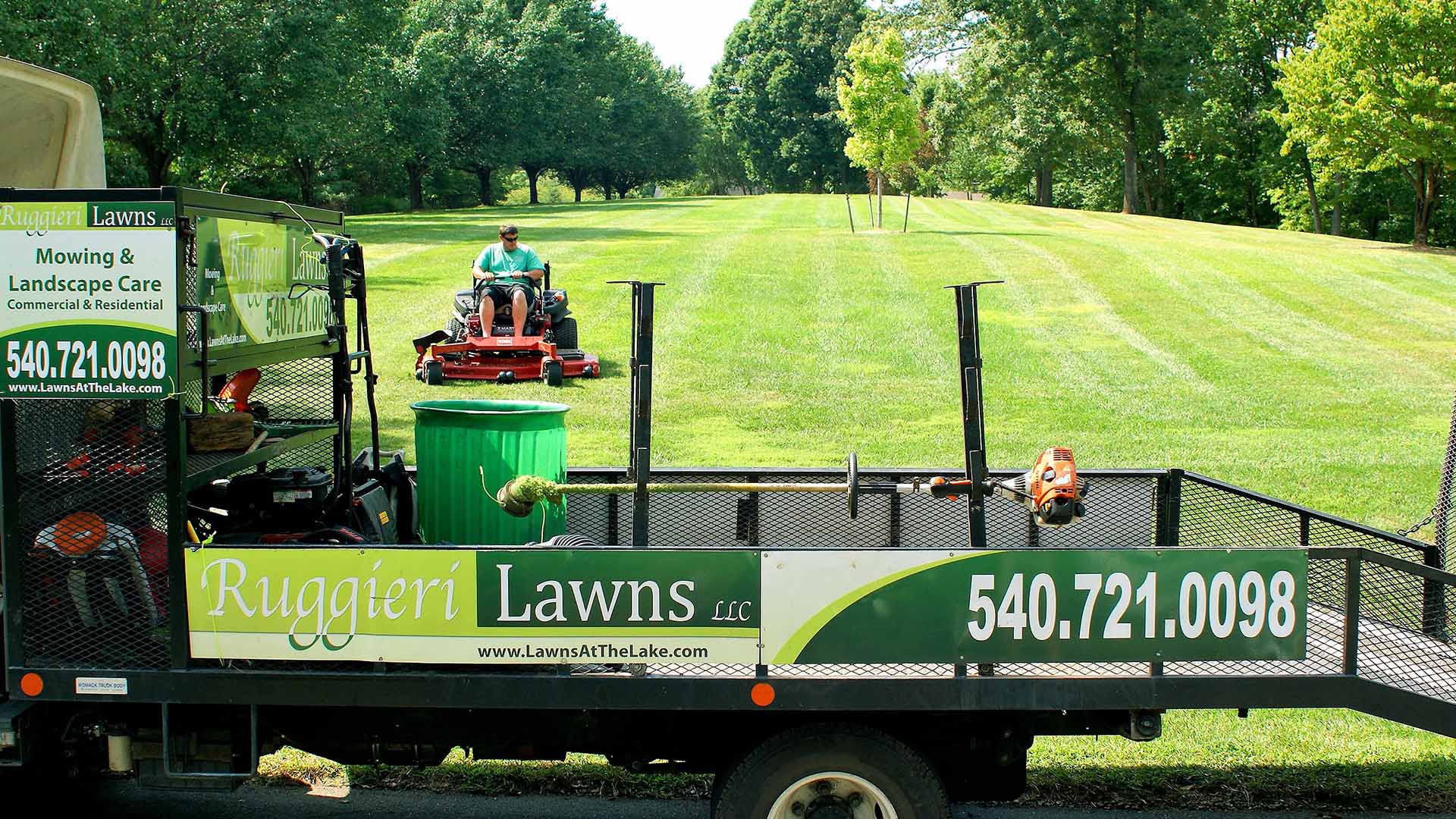 Ruggieri Lawns LLC Mulching Services, Lawn Mowing Service and Trimming Shrubs slide 1